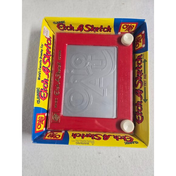 Classic Etch A Sketch Red Drawing Toy By Ohio Art‎ # 505 From 2001 - Picture 8 of 10